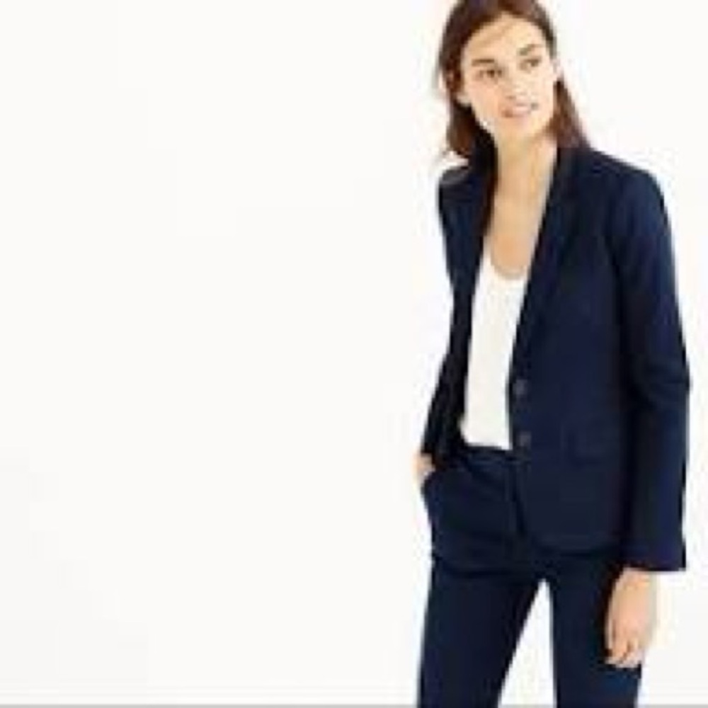 J. Crew Classic Navy Linen blazer - Picture 2 of 6